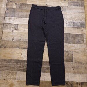 Ministry of Supply pants fusion straight leg women's large black pinstripe